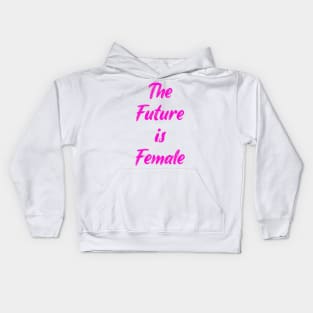 Feminist Future is Female Stickers Kids Hoodie